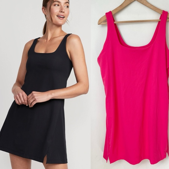 Old Navy Dresses & Skirts - Old Navy PowerSoft Square-Neck Athletic Dress Hot Pink XXL